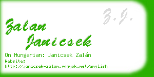 zalan janicsek business card