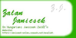 zalan janicsek business card